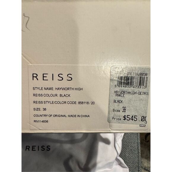 Reiss Hayworth Stiletto High bootie black size 38/ 7.5 new with box - Picture 14 of 14